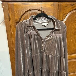 Umgee Shimmering Taupe Dress